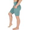 imageYogalicious Womens High Waisted Biker Shorts Workout Running Spandex Yoga Shorts 35quot 5quot 7quot 9quotChinois Green 9