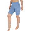 imageYogalicious Womens High Waisted Biker Shorts Workout Running Spandex Yoga Shorts 35quot 5quot 7quot 9quotColony Blue 9