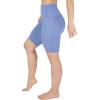 imageYogalicious Womens High Waisted Biker Shorts Workout Running Spandex Yoga Shorts 35quot 5quot 7quot 9quotColony Blue 9