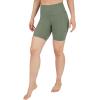 imageYogalicious Womens High Waisted Biker Shorts Workout Running Spandex Yoga Shorts 35quot 5quot 7quot 9quotDeep Lichen Green 7