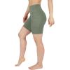 imageYogalicious Womens High Waisted Biker Shorts Workout Running Spandex Yoga Shorts 35quot 5quot 7quot 9quotDeep Lichen Green 7