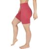 imageYogalicious Womens High Waisted Biker Shorts Workout Running Spandex Yoga Shorts 35quot 5quot 7quot 9quotEarth Red 7