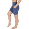 imageYogalicious Womens High Waisted Biker Shorts Workout Running Spandex Yoga Shorts 35quot 5quot 7quot 9quotGray Blue 7