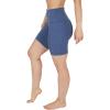 imageYogalicious Womens High Waisted Biker Shorts Workout Running Spandex Yoga Shorts 35quot 5quot 7quot 9quotGray Blue 7