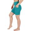 imageYogalicious Womens High Waisted Biker Shorts Workout Running Spandex Yoga Shorts 35quot 5quot 7quot 9quotGreen Blue Slate 7