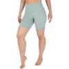 imageYogalicious Womens High Waisted Biker Shorts Workout Running Spandex Yoga Shorts 35quot 5quot 7quot 9quotGreen Milieu 7