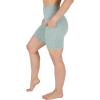 imageYogalicious Womens High Waisted Biker Shorts Workout Running Spandex Yoga Shorts 35quot 5quot 7quot 9quotGreen Milieu 7
