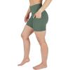 imageYogalicious Womens High Waisted Biker Shorts Workout Running Spandex Yoga Shorts 35quot 5quot 7quot 9quotLily Pad 5