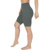 imageYogalicious Womens High Waisted Biker Shorts Workout Running Spandex Yoga Shorts 35quot 5quot 7quot 9quotLily Pad 9