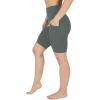 imageYogalicious Womens High Waisted Biker Shorts Workout Running Spandex Yoga Shorts 35quot 5quot 7quot 9quotLily Pad 9