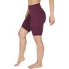 imageYogalicious Womens High Waisted Biker Shorts Workout Running Spandex Yoga Shorts 35quot 5quot 7quot 9quotMauve Wine 9