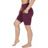 imageYogalicious Womens High Waisted Biker Shorts Workout Running Spandex Yoga Shorts 35quot 5quot 7quot 9quotMauve Wine 9