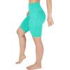 imageYogalicious Womens High Waisted Biker Shorts Workout Running Spandex Yoga Shorts 35quot 5quot 7quot 9quotMint Leaf 9