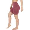 imageYogalicious Womens High Waisted Biker Shorts Workout Running Spandex Yoga Shorts 35quot 5quot 7quot 9quotRouge Blush 7