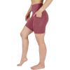 imageYogalicious Womens High Waisted Biker Shorts Workout Running Spandex Yoga Shorts 35quot 5quot 7quot 9quotRouge Blush 7