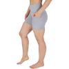 imageYogalicious Womens High Waisted Biker Shorts Workout Running Spandex Yoga Shorts 35quot 5quot 7quot 9quotSleet 5