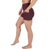 imageYogalicious Womens High Waisted Biker Shorts Workout Running Spandex Yoga Shorts 35quot 5quot 7quot 9quotWindsor Wine 35