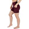 imageYogalicious Womens High Waisted Biker Shorts Workout Running Spandex Yoga Shorts 35quot 5quot 7quot 9quotWindsor Wine 5