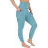 imageYogalicious Womens High Waisted Yoga Legging Elastic Free Squat Proof Workout PantSmoke Blue WPocket