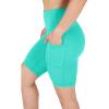 imageYogalicious Womens High Waisted Biker Shorts Workout Running Spandex Yoga Shorts 35quot 5quot 7quot 9quotMint Leaf 9