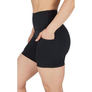 imageYogalicious Womens High Waisted Biker Shorts Workout Running Spandex Yoga Shorts 35quot 5quot 7quot 9quotBlack 5