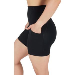 imageYogalicious Womens High Waisted Biker Shorts Workout Running Spandex Yoga Shorts 35quot 5quot 7quot 9quotClassic Black 5