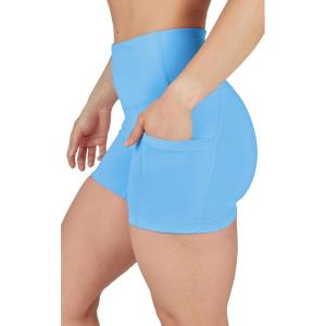 imageYogalicious Womens High Waisted Biker Shorts Workout Running Spandex Yoga Shorts 35quot 5quot 7quot 9quotMarina 35