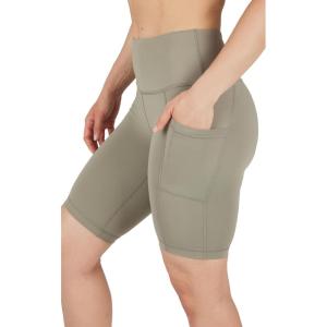 imageYogalicious Womens High Waisted Biker Shorts Workout Running Spandex Yoga Shorts 35quot 5quot 7quot 9quotOregano 9