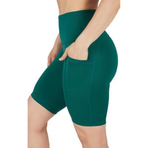 imageYogalicious Womens High Waisted Biker Shorts Workout Running Spandex Yoga Shorts 35quot 5quot 7quot 9quotPacific 9