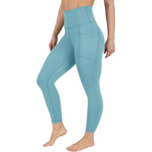 imageYogalicious Womens High Waisted Yoga Legging Elastic Free Squat Proof Workout PantSmoke Blue WPocket