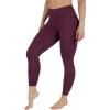 imageYogalicious High Waist Ankle Legging Squat Proof Criss Cross VBack PantMauve Wine