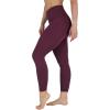 imageYogalicious High Waist Ankle Legging Squat Proof Criss Cross VBack PantMauve Wine