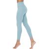 imageYogalicious High Waist Ankle Legging Squat Proof Criss Cross VBack PantSmoke Blue