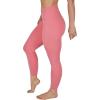 imageYogalicious High Waist Ankle Legging Squat Proof Criss Cross VBack PantSun Kissed Coral