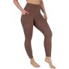 imageYogalicious Squat Proof Fleece Lined Legging High Waisted Thermal Winter Running Pants for WomenCoffee Quartz WPocket