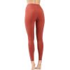 imageYogalicious Squat Proof Fleece Lined Legging High Waisted Thermal Winter Running Pants for WomenFire Apple