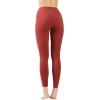 imageYogalicious Squat Proof Fleece Lined Legging High Waisted Thermal Winter Running Pants for WomenRustic Cognac