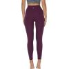 imageYogalicious Super High Waist Legging Squat Proof Buttery Soft Workout Yoga PantMauve Wine 25