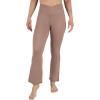 imageYogalicious Womens High Waisted Flare Legging Squat Proof Yoga Bootcut Wide Leg Crossover PantBeaver Fur 315