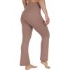 imageYogalicious Womens High Waisted Flare Legging Squat Proof Yoga Bootcut Wide Leg Crossover PantBeaver Fur 315