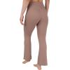imageYogalicious Womens High Waisted Flare Legging Squat Proof Yoga Bootcut Wide Leg Crossover PantBeaver Fur 315