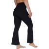 imageYogalicious Womens High Waisted Flare Legging Squat Proof Yoga Bootcut Wide Leg Crossover PantBlack 29