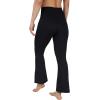 imageYogalicious Womens High Waisted Flare Legging Squat Proof Yoga Bootcut Wide Leg Crossover PantBlack 29