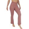 imageYogalicious Womens High Waisted Flare Legging Squat Proof Yoga Bootcut Wide Leg Crossover PantCedarwood 315