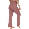 imageYogalicious Womens High Waisted Flare Legging Squat Proof Yoga Bootcut Wide Leg Crossover PantCedarwood 315