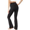 imageYogalicious Womens High Waisted Flare Legging Squat Proof Yoga Bootcut Wide Leg Crossover PantClassic Black 315