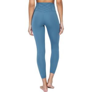 imageYogalicious High Waist Ankle Legging Squat Proof Criss Cross VBack PantBlue Fusion