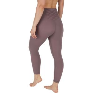 imageYogalicious High Waist Ankle Legging Squat Proof Criss Cross VBack PantFrench Toast