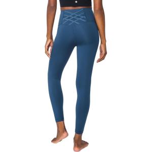 imageYogalicious High Waist Ankle Legging Squat Proof Criss Cross VBack PantOcean Silk