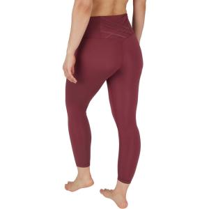 imageYogalicious High Waist Ankle Legging Squat Proof Criss Cross VBack PantRouge Blush